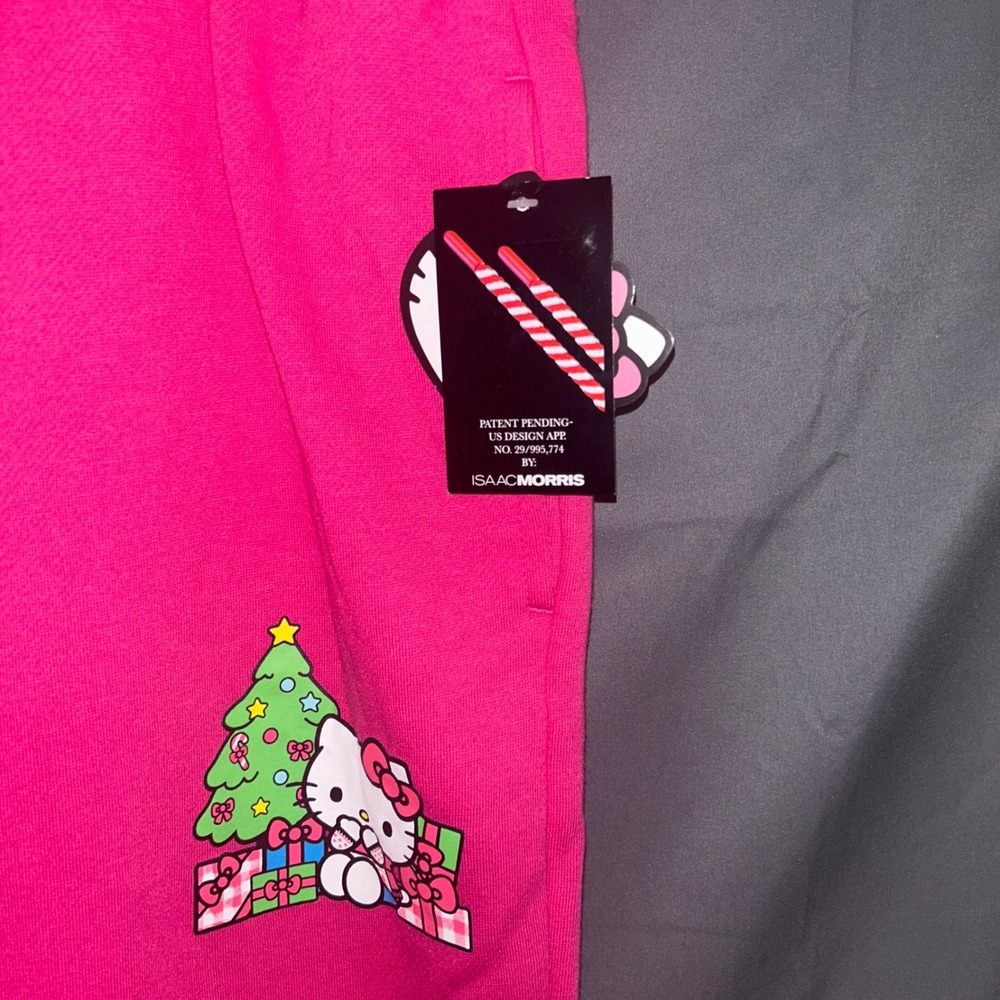 Hello Kitty Christmas Holiday Sweatpants Women's XXL Fuchsia Joggers Pants - Picture 4 of 7